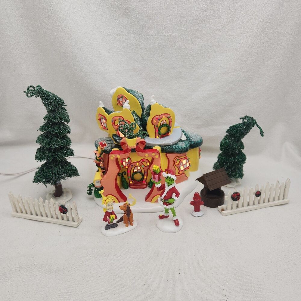 House Grinch Village Cindy-Lou Who's Home + Extras Dept. 56 #56-59004 Dr Seuss